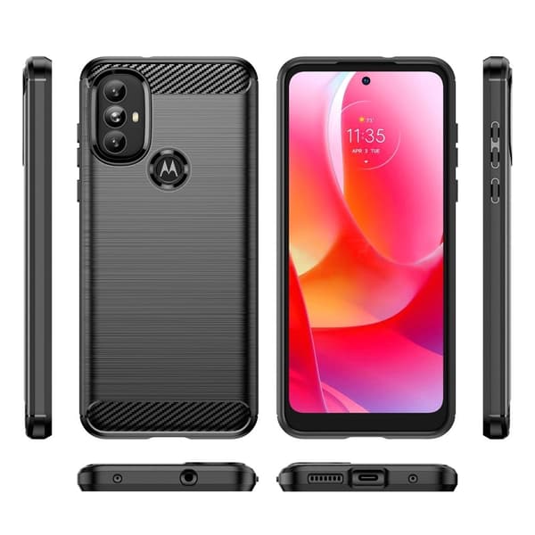 Carbon Flex Etui Motorola Moto G Power (2022) - Sort Black