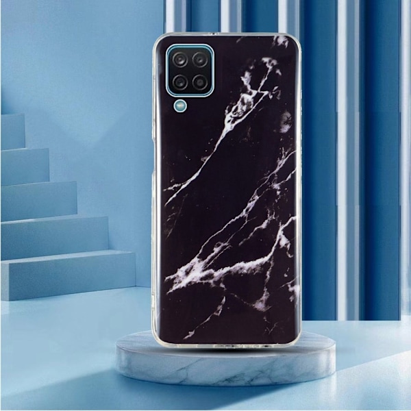 Marble Samsung Galaxy A12 5G Etui - Sort Black