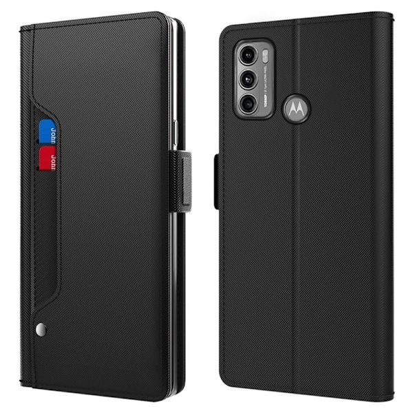 Phone Suojakotelo With Make-up Mirror And Slick Design For Motorola Moto G60 - Musta Black