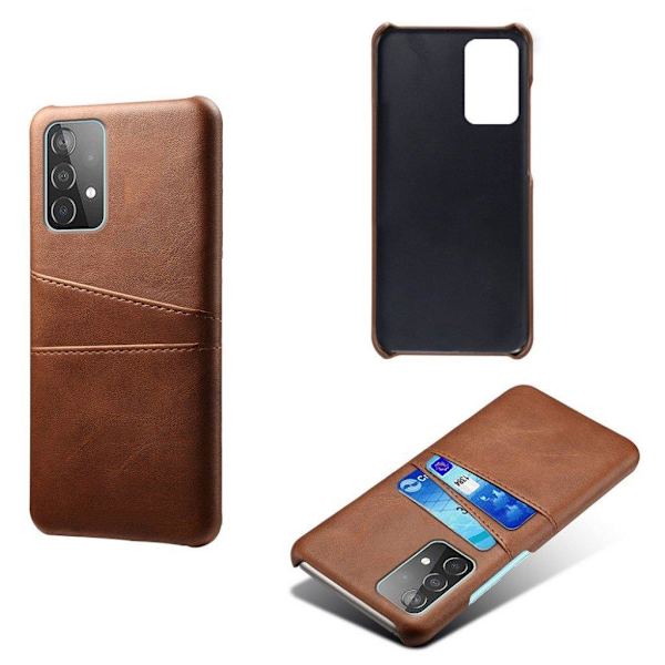 Dual Card Samsung Galaxy A52 5G kotelot - Ruskea Brown