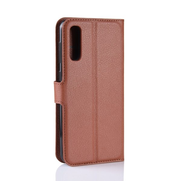 Samsung Galaxy A50 Litchi läderfodral - Brun Brun