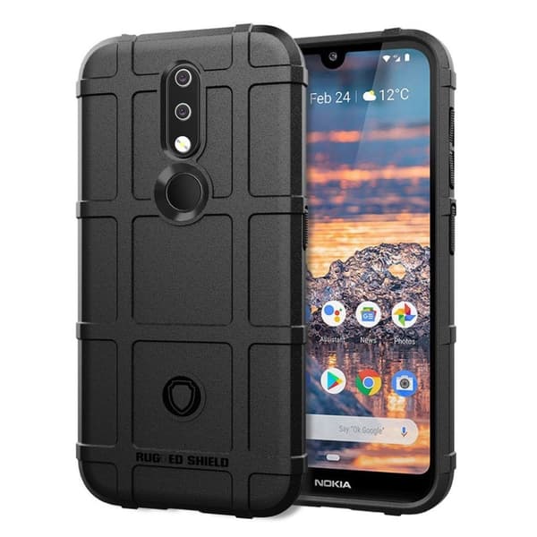 Nokia 4,2 anti-shock firkantet deksel  - Sort Black