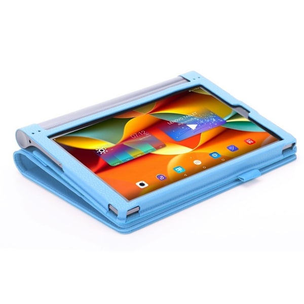 Lenovo Tab 3 Plus 10 Enfärgat läder fodral - Blå Blå
