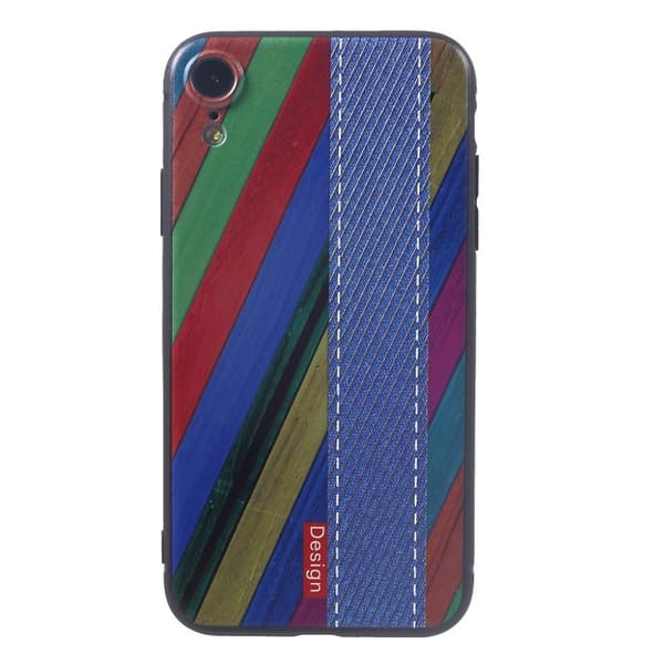 iPhone Xr soft case med præget mønster - Style C Multicolor