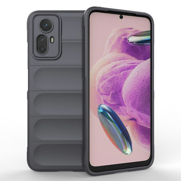 Blødt grebsformet cover til Xiaomi Redmi Note 12S - Sølv/Grå Silver grey