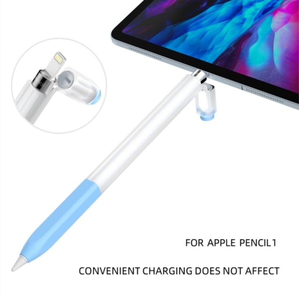 Silicone stylus pen cover for Apple Pencil - Grey Silvergrå