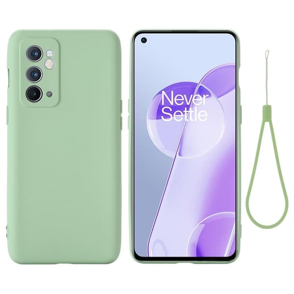 Matt flytende silikondeksel for OnePlus 9RT 5G - Grønn Green