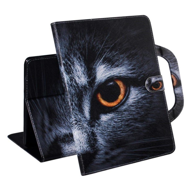 Samsung Galaxy Tab S5e portable pattern leather case - Cat Eye Svart