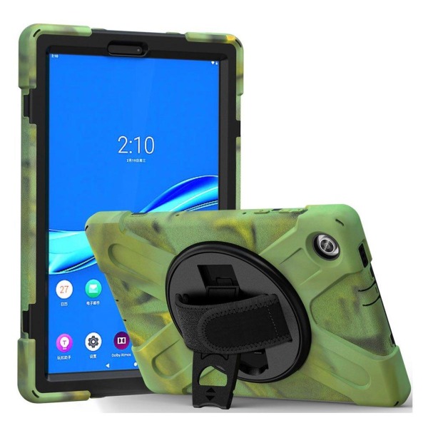 Lenovo Tab M10 FHD Plus 360 drejeligt silikoneetui - Militærgrøn Green