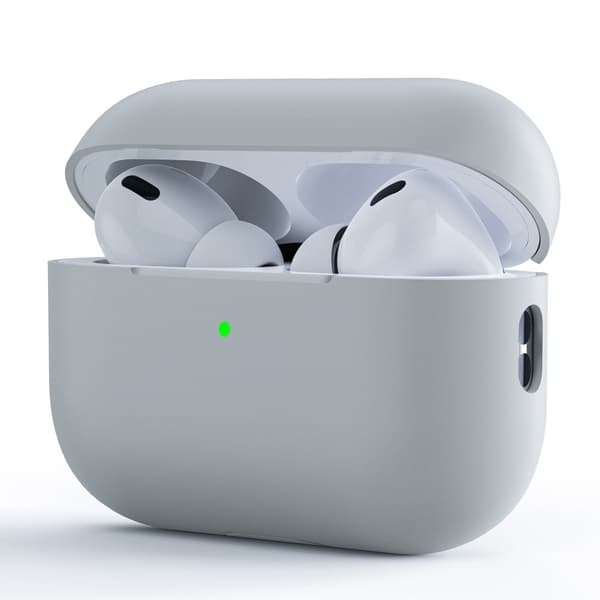 AirPods Pro 2 silikonöverdrag - Rockfärg Silvergrå