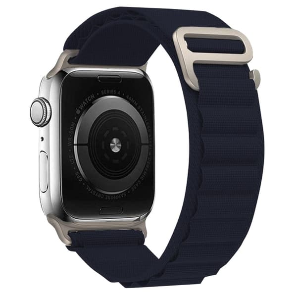 KALEBOL Apple Watch Series 41mm - 40mm - 38mm Universal klockarmband Nylon Loop Band - Midnattsblå Blå