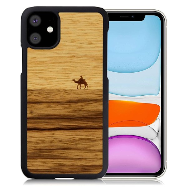 Man&Wood premium etui til iPhone 11 - Terra Beige