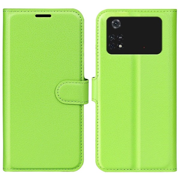 Classic Xiaomi Poco M4 Pro flip kuoret - Vihreä Green