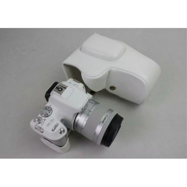 Canon EOS 200D Synteetti Nahkainen Kamera Suojalaukku - Valkoine White e84b  | White | Imitationsläder | Fyndiq