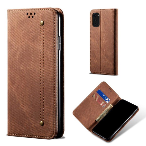 Jeans Samsung Galaxy S20 FE 5G flip etui - brun Brown