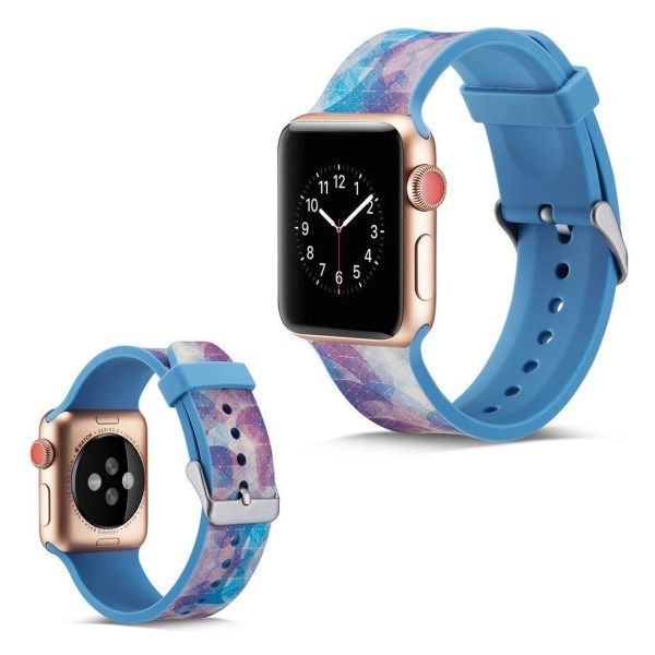Apple Watch Series 5 40mm camouflage silicone watch band - Blue Multicolor