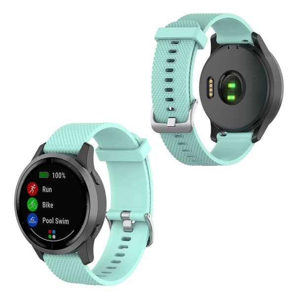 Garmin Vivoactive 4 silikoninen kuvioitu kellonauha - Vihreä Green
