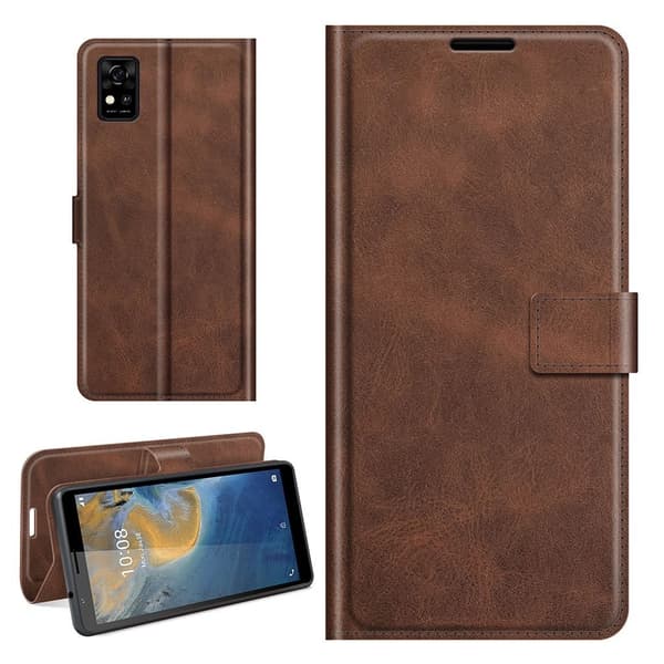 Læretui med Lommebok til ZTE Blade A31 - Kaffe Brown