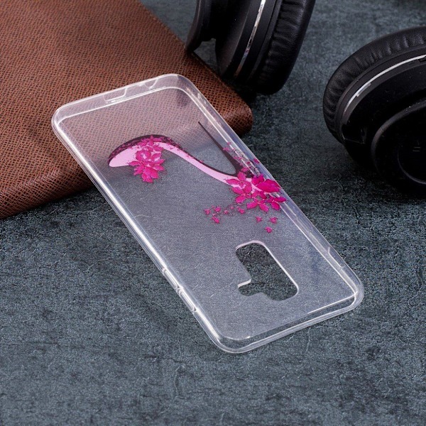 Samsung Galaxy A6 Plus (2018) / A9 Star Lite mobilskal TPU material mönster på - Rosenröd hög klack Rosa
