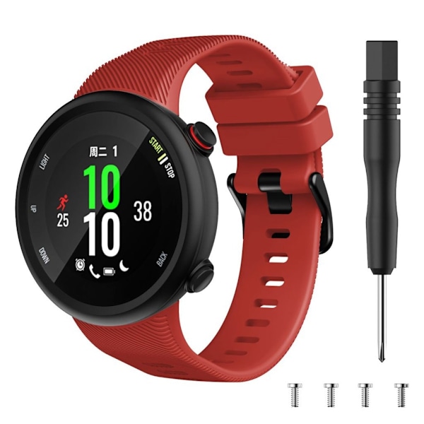 Garmin Forerunner 45 hållbart klockarmband i silikon - Röd Röd