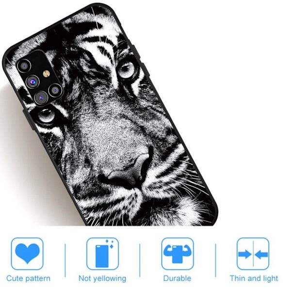 Imagine Samsung Galaxy M51 etui - tiger Silver grey