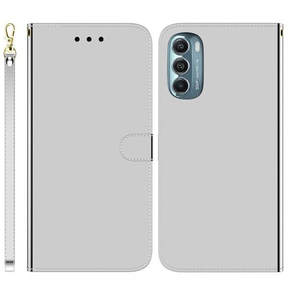 Mirror Motorola Moto G Stylus 5G (2022) flip case - Hopea Silver grey