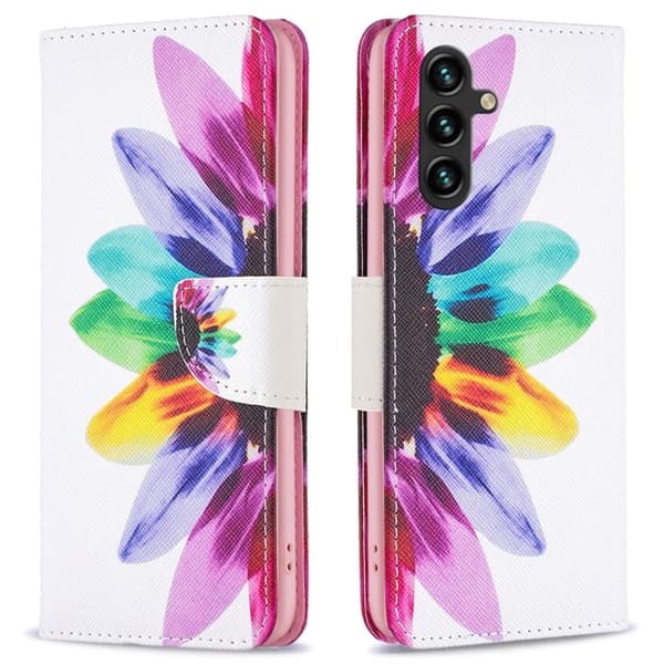 Wonderland Samsung Galaxy A05s Flip Etui - Solsikke Multicolor