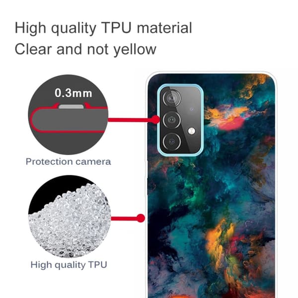 Deco Samsung Galaxy A73 Suojakotelo - Rosy Clouds Multicolor