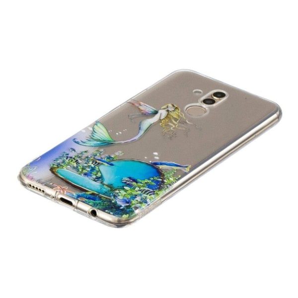 Huawei Mate 20 Lite läpinäkyvä kuviollinen joustava pehmeä silik Multicolor