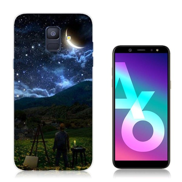 Samsung Galaxy A6 (2018) mobilskal silikon mönster - Stjärnhimme multifärg