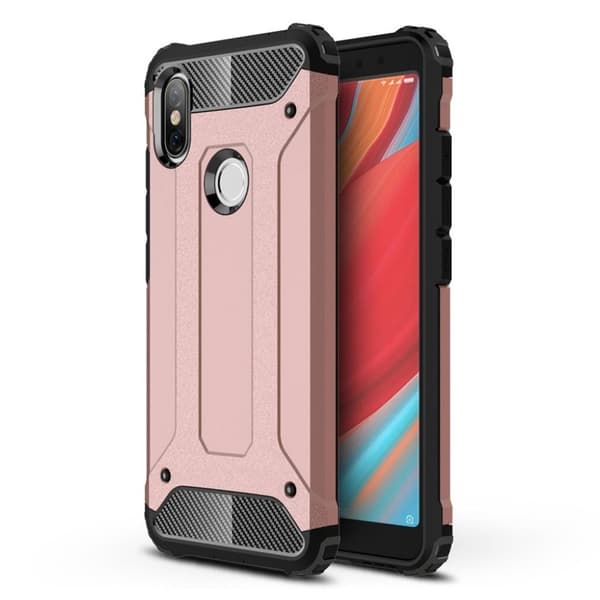 Xiaomi Redmi S2 beskyttelsesetui i hybridmaterialer i robust design - Rosa Guld Multicolor