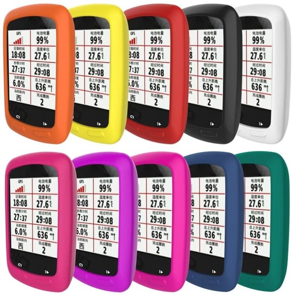 Garmin Edge 800/810 Enfärgat silikon skydds skal - Vit Vit