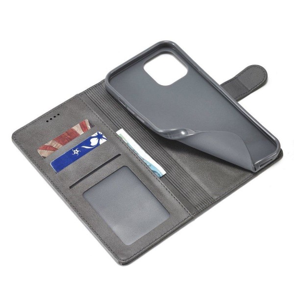 LC.IMEEKE iPhone 12 Mini Flip Case - Grey Silver grey
