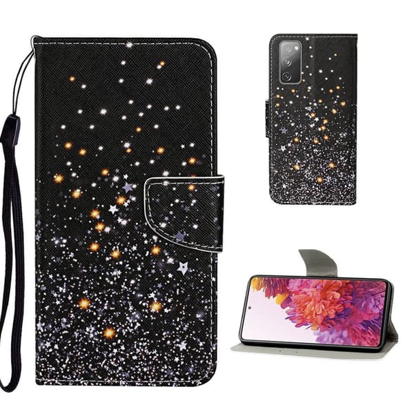 Wonderland Samsung Galaxy S20 FE 5G / S20 Fe Flippetui - Glittery Element Black