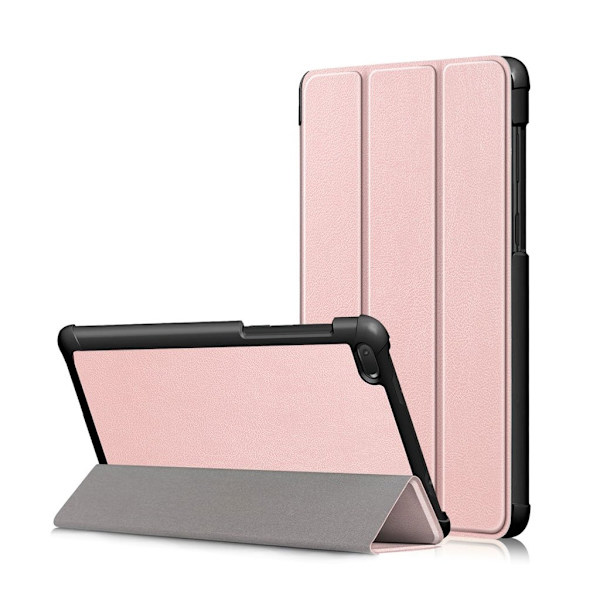 Lenovo Tab E7 tri-fold läderfodral - Roséguld Rosa