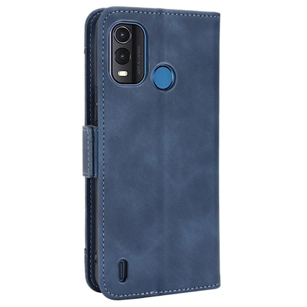 Stilfuldt Læder Etui med Pung til Nokia G11 Plus - Blå Blue