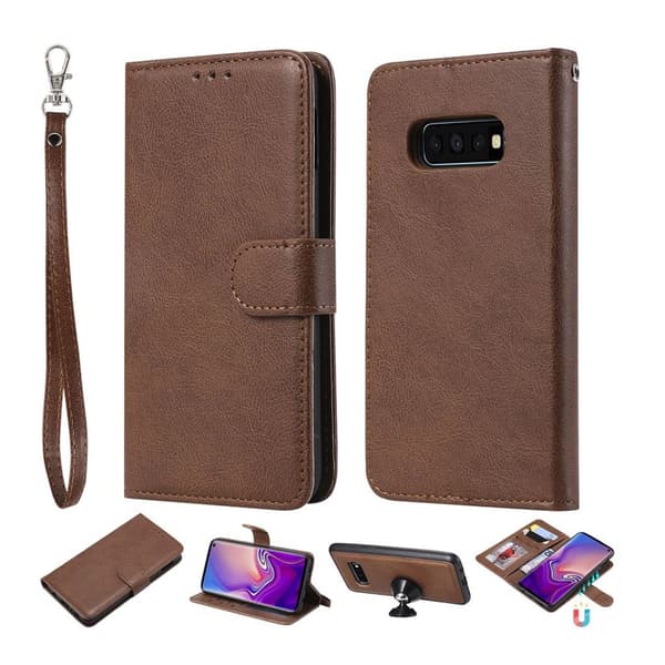 Samsung Galaxy S10e dæk mønster hybrud etui - Brun Brown