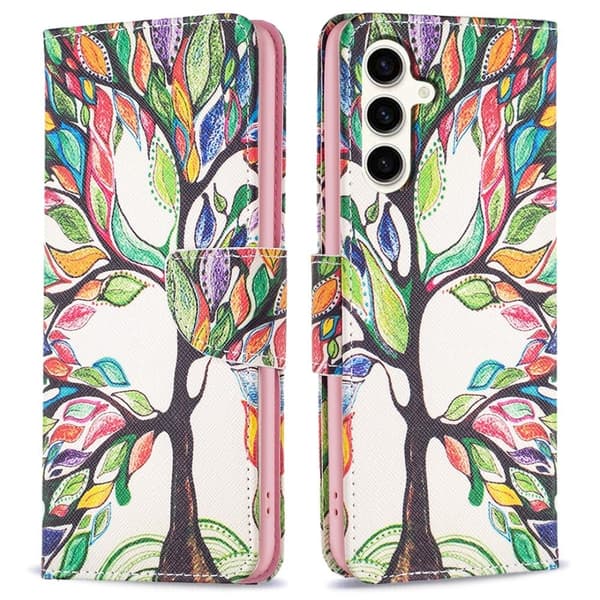 Wonderland Samsung Galaxy S23 Fe Flip Etui - Life Træ Multicolor