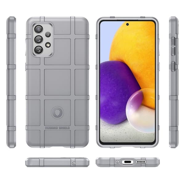 Rugged Shield Samsung Galaxy A73 skal - Silver/Grå Silvergrå