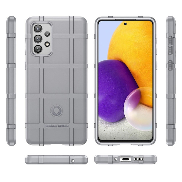 Rugged Shield Suojakotelo Samsung Galaxy A73 - Harmaa Silver grey