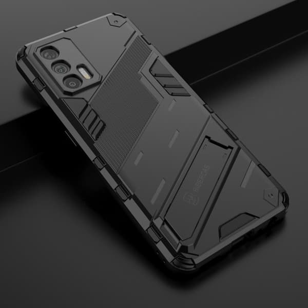 Stødsikker Hybrid Cover med A Moderne Touch til Realme GT 5G - Sort Black