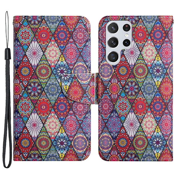 Wonderland Samsung Galaxy S22 Ultra flip etui - Kalejdoskop Multicolor