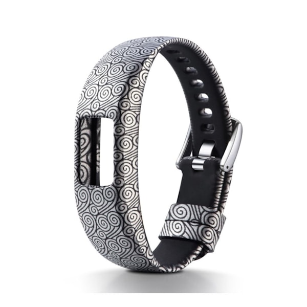 Persoonallinen vaihtoranneke Garmin Vivofit 4-kellolle - Mustat pilvet Multicolor
