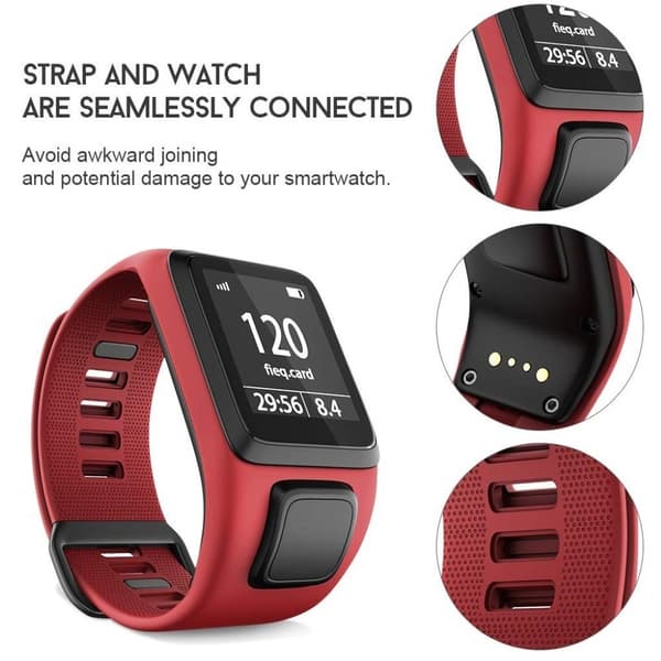 Tomtom Sport Runner 2/3 Silikon Klokkereim - Rød Red