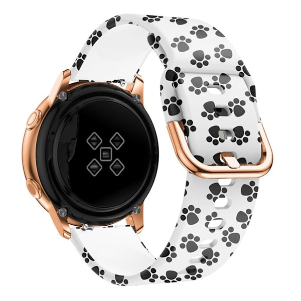 20mm Samsung Galaxy Watch Active mønster silikone Urrem - Footprint Multicolor
