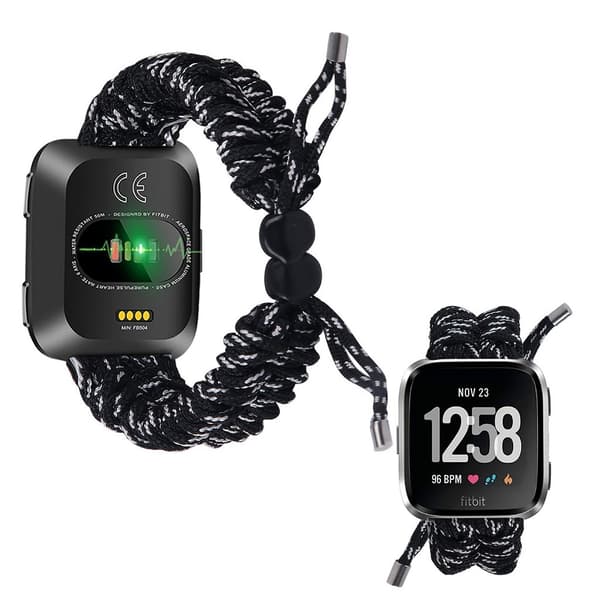 Fitbit Charge Versa punottu kellonauha - Musta Black