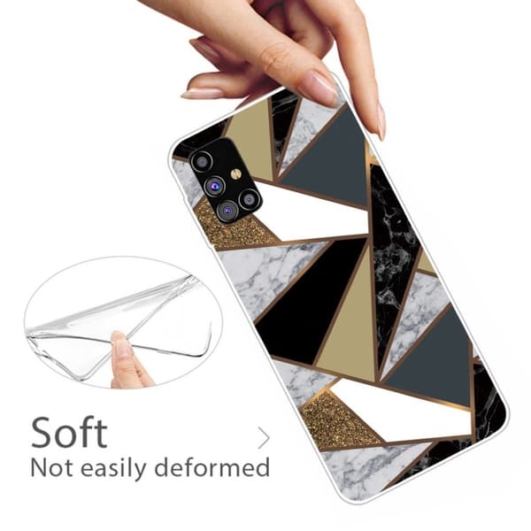Marble Samsung Galaxy M51 Etui - Earthly Klinkekule Fragmenter Multicolor