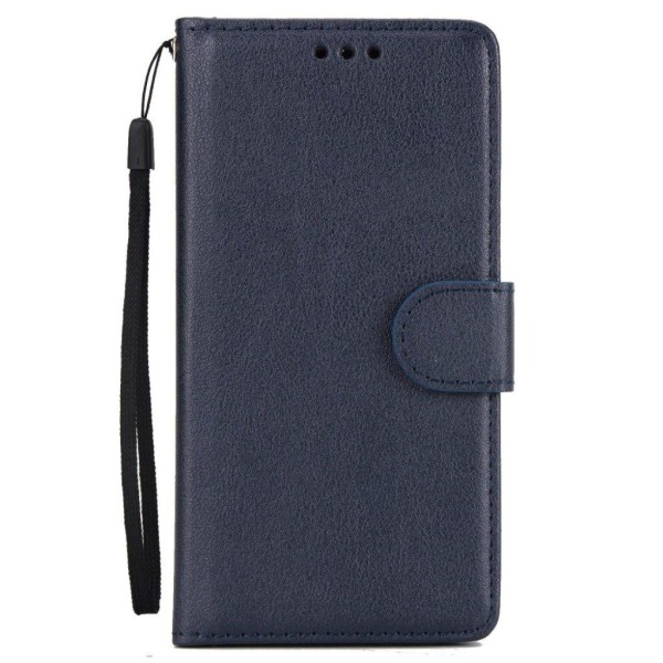 iPhone Xs Max syntet läder plånboks mobilfodral med kort platser Blå