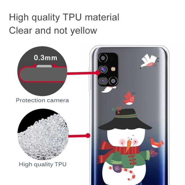 Juletaske til Samsung Galaxy M51 - Snemand White