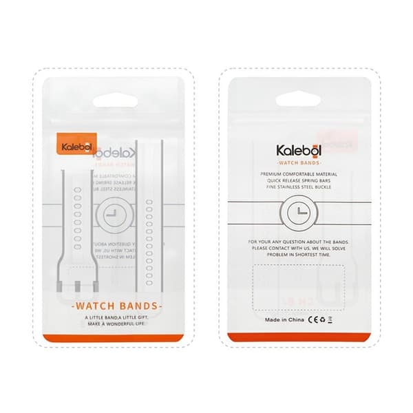 KALEBOL 22 mm silikoneurrem med to farver - Sort + Mørkerød Red
